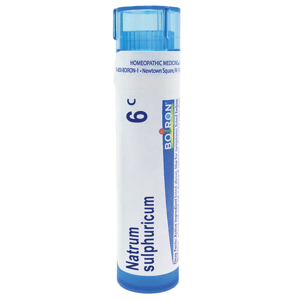 Boiron Natrum Sulphuricum 6C relieves bronchial irritation worsened by humidity, 80 Pellets