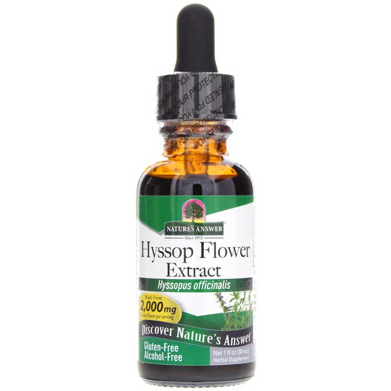 NATURES ANSWER HYSSOP FLOWER EXTRACT 1Oz
