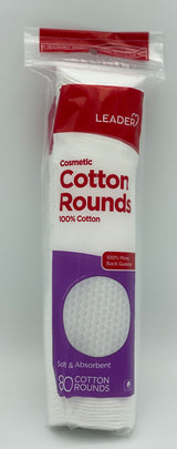 LEADER Cosmetic Cotton Rounds 100% cotton