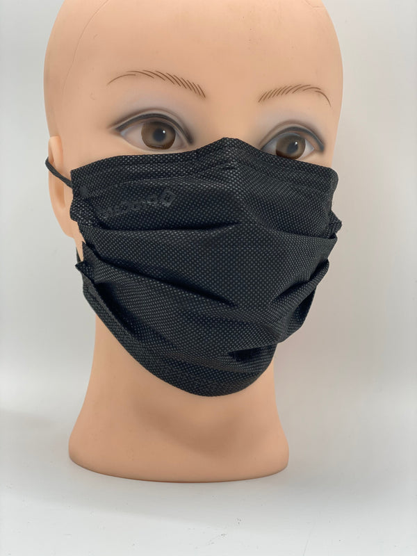 Premium Comfort Disposable Black Mask, Box of 50 masks