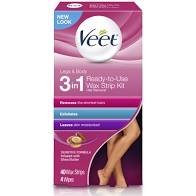 Veet Leg and Body Hair Remover Cold Wax Strips, 40CT