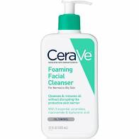 Cerave Foaming Cleanser facial para piel normal a grasa3.0fl oz