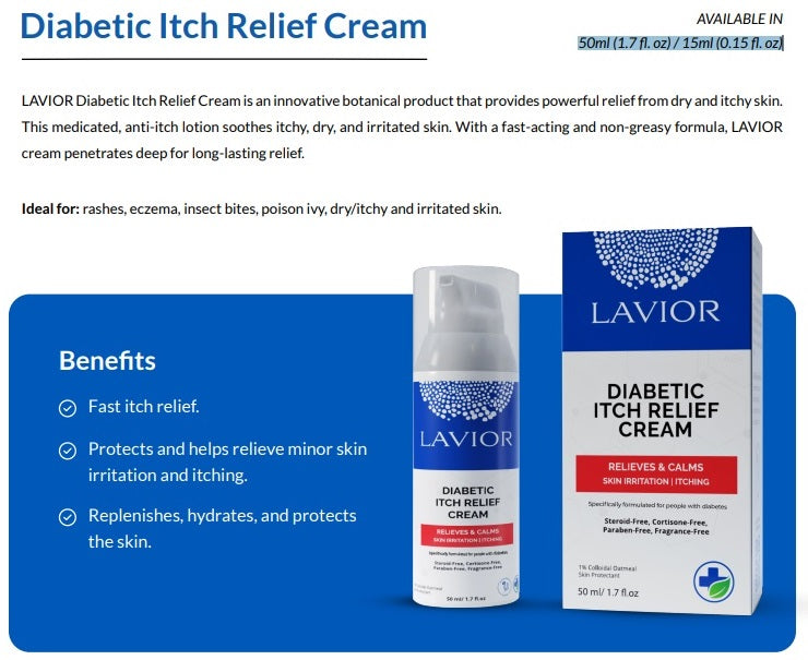 Lavior Lavior Diabetic Itch Relief Cream – Locatel Health & Wellness Online Store