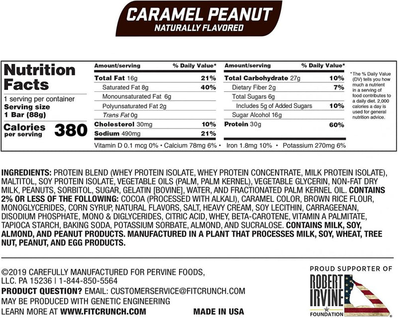 FitCrunch Bar Caramel Peanut