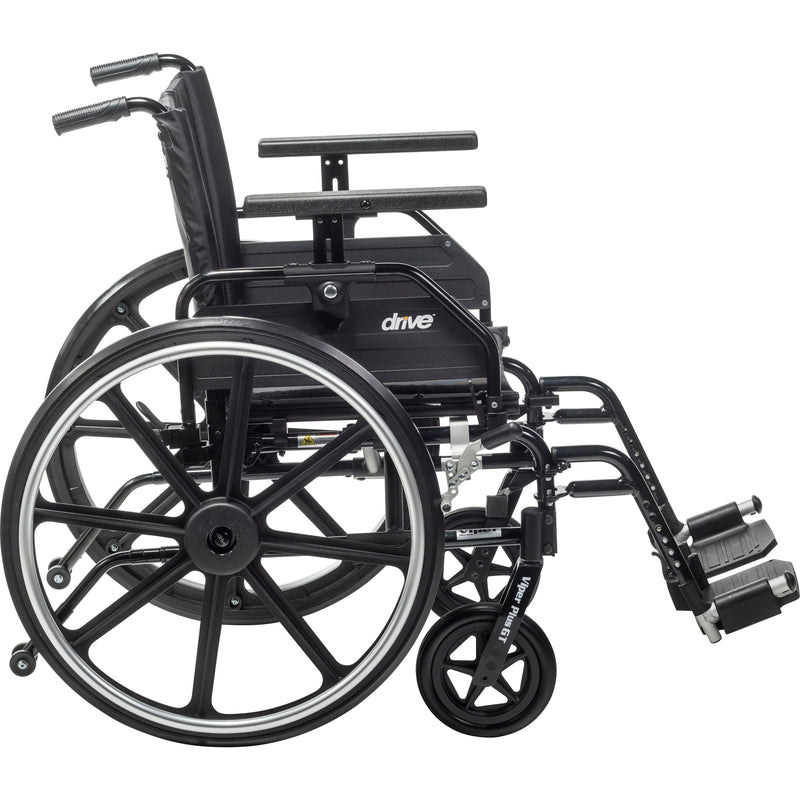 Drive Medical Viper Plus GT Wheelchair with Universal Armrests, Swing-Away Footrests, 22" Seat