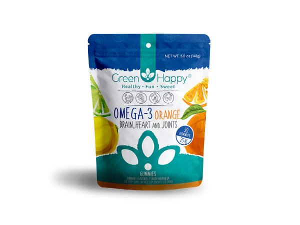 Green & Happy Omega-3 Orange Gummies
