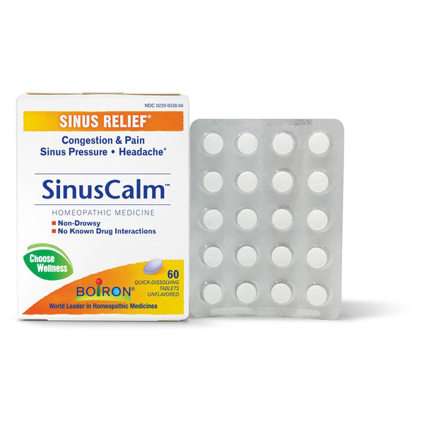Boiron SinusCalm, Homeopathic Medicine for Sinus Relief, Congestion & Pain, Sinus Pressure, Headache, 60 Tablets