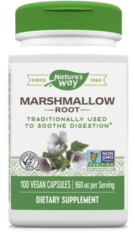 Nature's Way Marshmallow Root 455mg Vegan Capsules