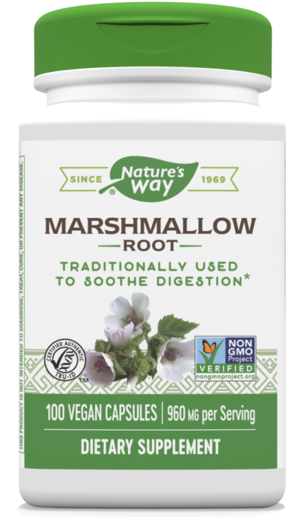 Nature's Way Marshmallow Root 455mg Cápsulas veganas