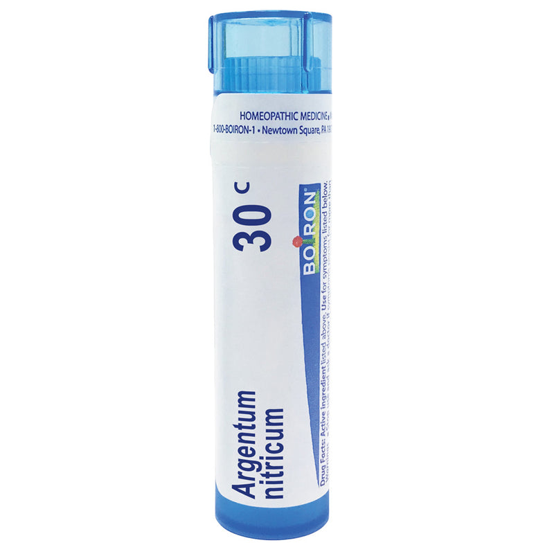 Boiron Argentum Nitricum 30C relieves apprehension with heartburn, 80 Pellets