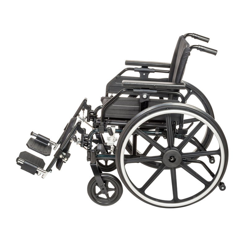Drive Medical Viper Plus GT Wheelchair with Universal Armrests, Elevating Legrests, 22" Seat