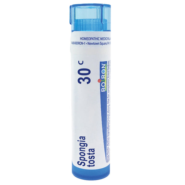 Boiron Spongia Tosta 30C relieves dry, barking cough, 80 Pellets