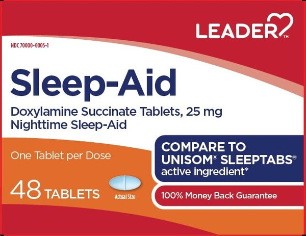 Leader Sleep Aid 25mg Tablets