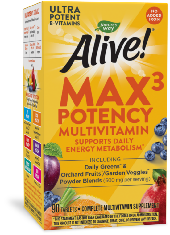 Nature's Way Alive Max3 Daily Multivitamin Iron Free