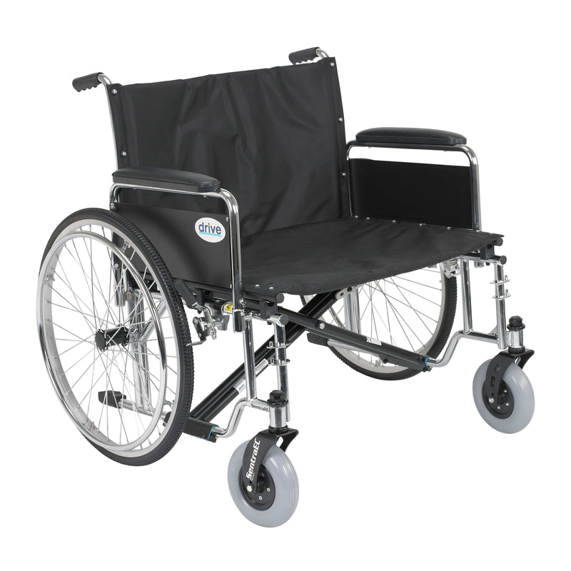 Drive Medical Sentra EC Heavy Duty Extra Wide Wheelchair, Detachable Full Arms, 30" Seat