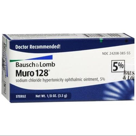 Bausch & Lomb Muro 128 Sterile Ophthalmic 5% Ointment.
