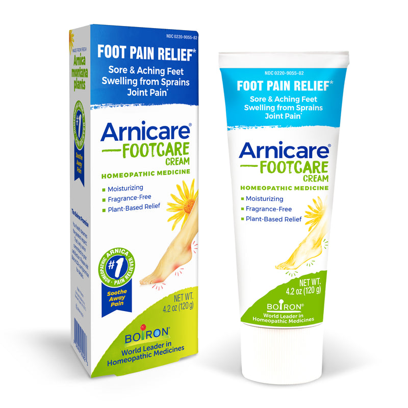 Boiron Arnicare FootCare, Homeopathic Medicine for Foot Pain Relief, Muscle Pain & Stiffness, Swelling from Injuries, Bruising, 4.2 oz Cream