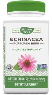 Nature's Way Echinacea Herbs 1200 mg 180 Vegetable Capsules