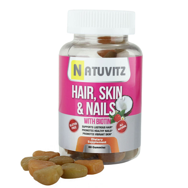 Natuvitz Hair, Skin & Nails with Biotin Gummies