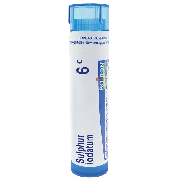 Boiron Sulphur Iodatum 6C relieves nasal discharge during cold and flu convalescence, 80 Pellets