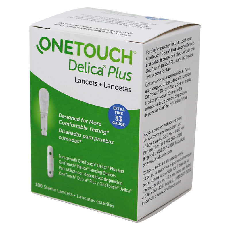 OneTouch Delica Plus Lancets 33 Gauge 100 Count