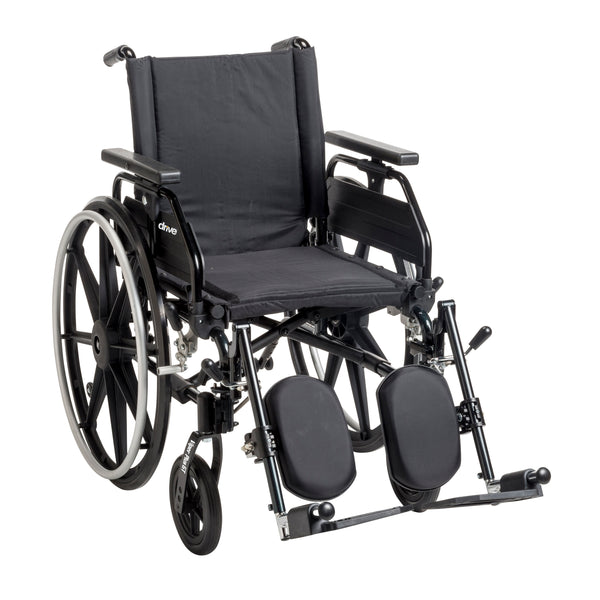 Drive Medical Viper Plus GT Wheelchair with Universal Armrests, Elevating Legrests, 22" Seat