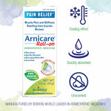 Boiron Arnicare Roll-on, Homeopathic Medicine for Pain Relief, Muscle Pain & Stiffness, Swelling from Injuries, Bruises, 1.5 oz