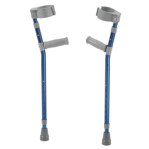 Drive Medical Pediatric Forearm Crutches, Medium, Knight Blue, Pair