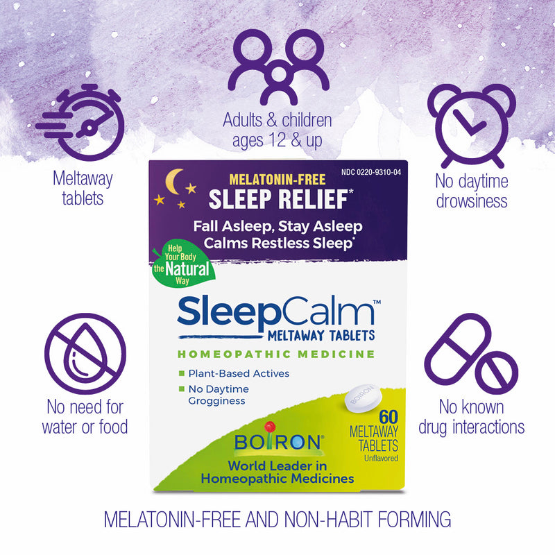 Boiron SleepCalm, Homeopathic Medicine for Sleep Relief, Fall Asleep, Stay Asleep, Calms Restless Sleep, 60 Tablets