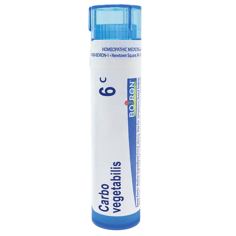Boiron Carbo Vegetabilis 6C relieves abdominal bloating with gas, 80 Pellets