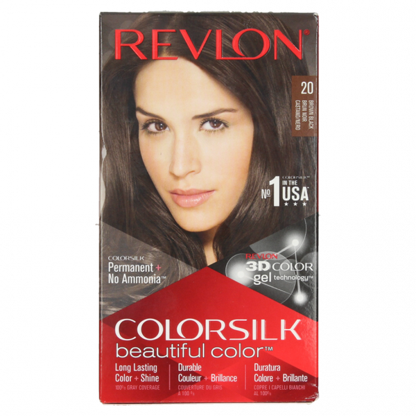 Revlon Colorsilk Color Permanent Hair 20 Brown Black