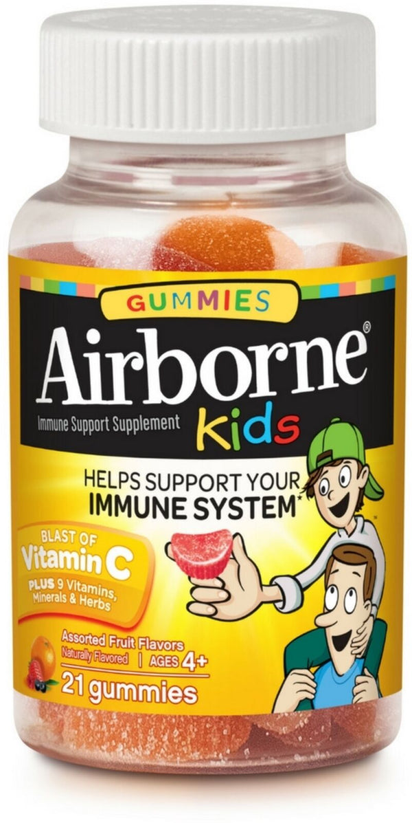 Airborne Kids Vitamin Assorted Fruit 667mg 21 Gummies