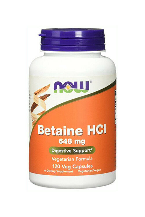 Now Betaine HCL 684 mg Capsules