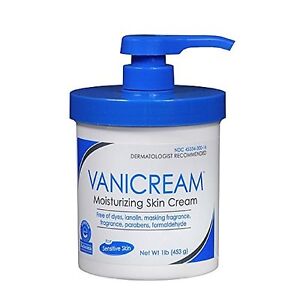 Crema de piel hidratante de vanicream con bomba de 16 oz