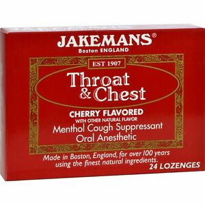 Jakemans Throat N Chest Lozenges Case Of 24 Cherry