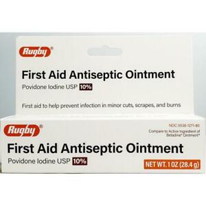 Rugby Povidone Iodine 10% First Aid Ointment 1 Oz