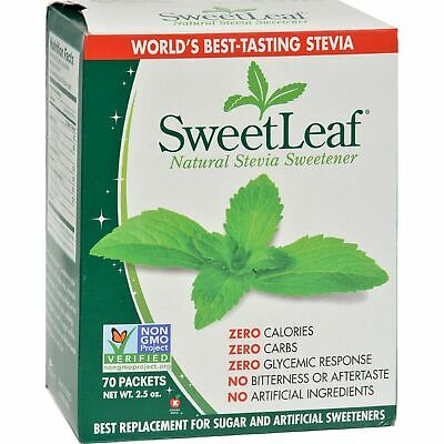 Paquete de edulcorante de stevia de hoja dulce de hoja 70 ct