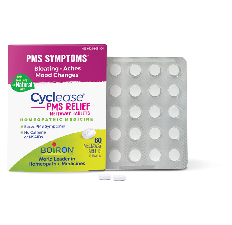Boiron Cyclease PMS, Homeopathic Medicine for PMS Relief, Discomfort, Aches, Bloating, Irritability, 60 Tablets