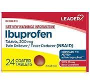 Leader Ibuprofen 200 Mg 24 Tablets