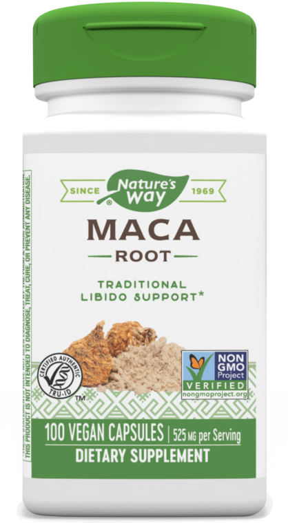 Nature's Way Maca Root 525 mg Cápsulas veganas