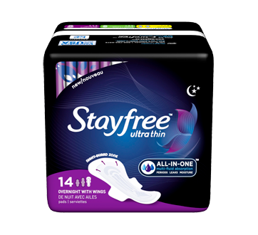 Stayfree Ultra Thin 14 Count Overnight With Wings
