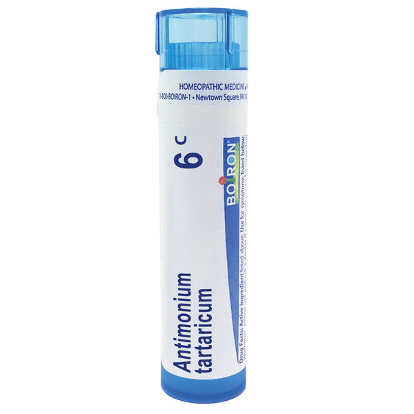 Boiron Antimonium Tartaricum 6C relieves thick mucus and non-productive cough, 80 Pellets