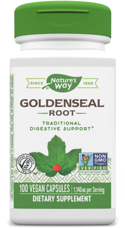 Nature's Way Goldenseal Root 1140 mg 100 Vegetable Capsules