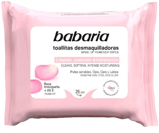 Babaria Rosehip Make-Up Toallings 25 unidades