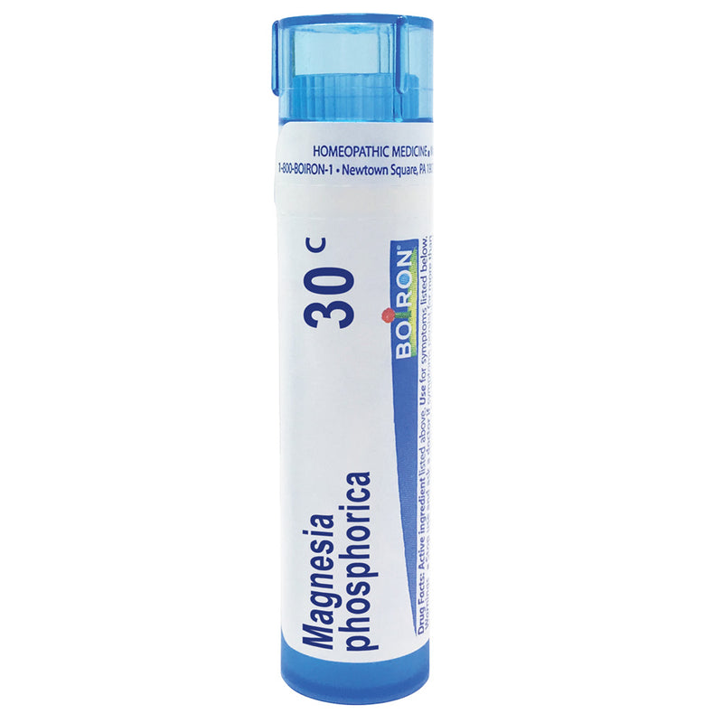 Boiron Magnesia Phosphorica 30C relieves spasmodic pain in the abdomen improved by heat, 80 Pellets