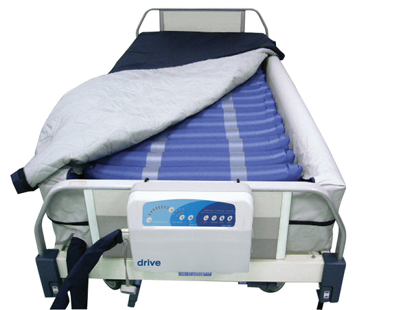 Drive Medical Med Aire Plus Defined Perimeter Low Air Loss Mattress Replacement System, with Low Pressure Alarm, 8"