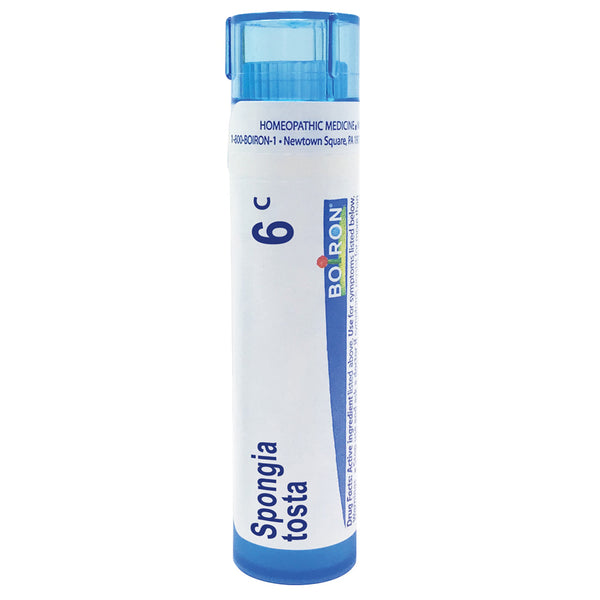 Boiron Spongia Tosta 6C relieves dry, barking cough, 80 Pellets