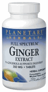 Planetary Herbals Ginger Extract Full Spectrum 350 mg Tablets