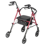 Drive Medical ajustable altura Rollator Rolling Walker con ruedas de 6 ", rojo